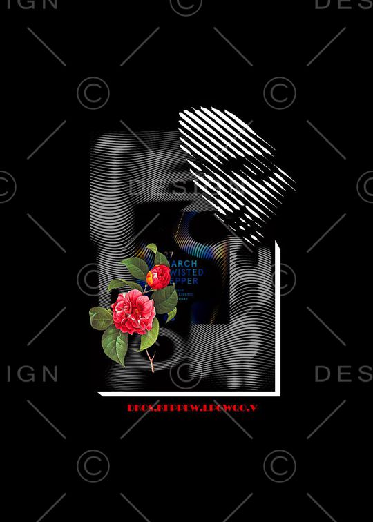 抽象男装图案印花华亿平台图片