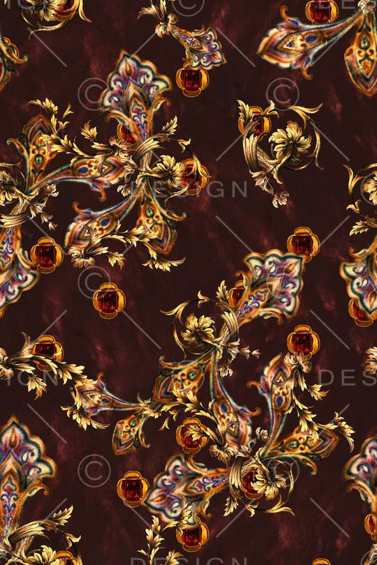 佩斯利印花华亿平台图片