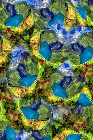 风景印花华亿平台图片