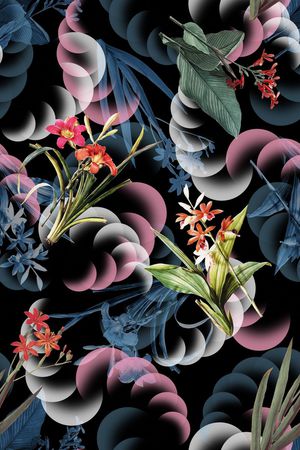 花卉印花华亿平台图片