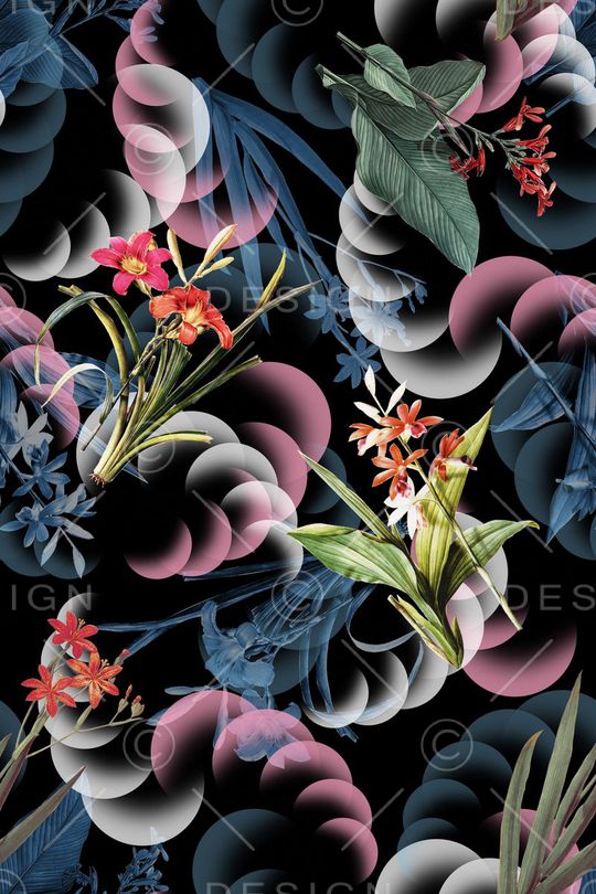 花卉印花华亿平台图片