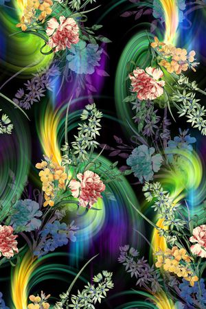 花卉印花华亿平台图片