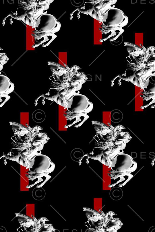 抽象几何印花华亿平台图片