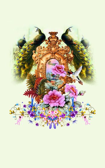 欧式复古印花华亿平台图片