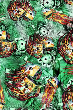 抽象印花华亿平台图片