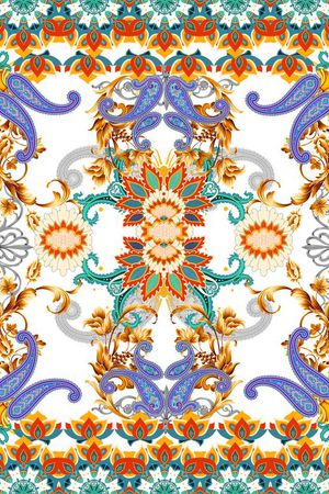 卷草花印花华亿平台图片