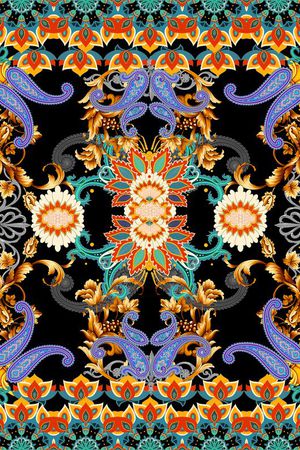 卷草花印花华亿平台图片