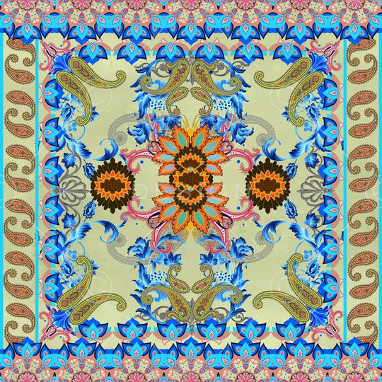 卷草花印花华亿平台图片