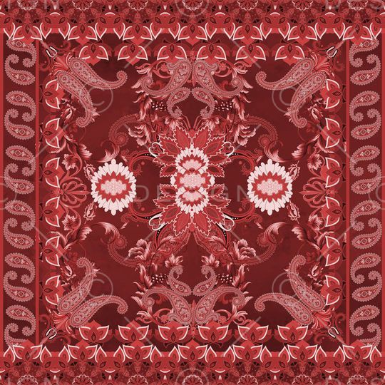 卷草花印花华亿平台图片