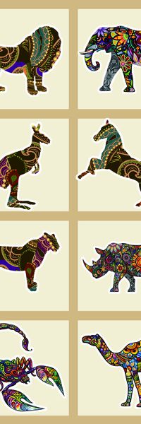 手绘民族风长巾印花华亿平台图片