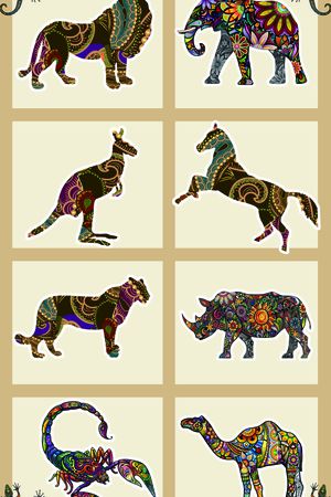 手绘民族风长巾印花华亿平台图片