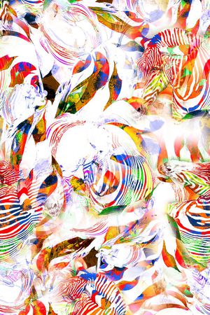 抽象 多彩印花华亿平台图片