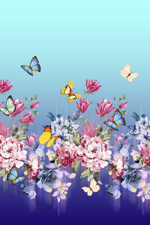 花卉印花华亿平台图片