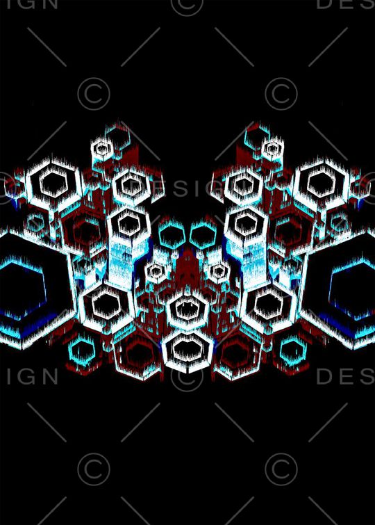 抽象男装图案印花华亿平台图片