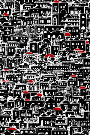 抽象男装图案印花华亿平台图片