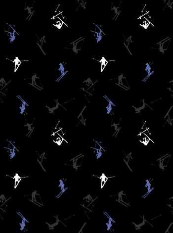 560382-抽象滑雪人物静态男装图案