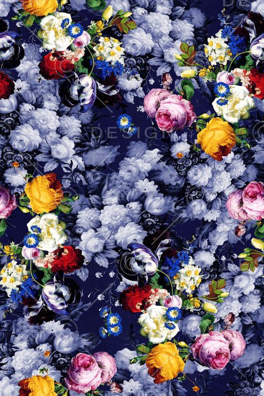 花卉印花华亿平台图片