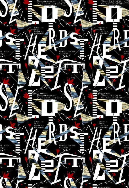 抽象男装图案印花华亿平台图片