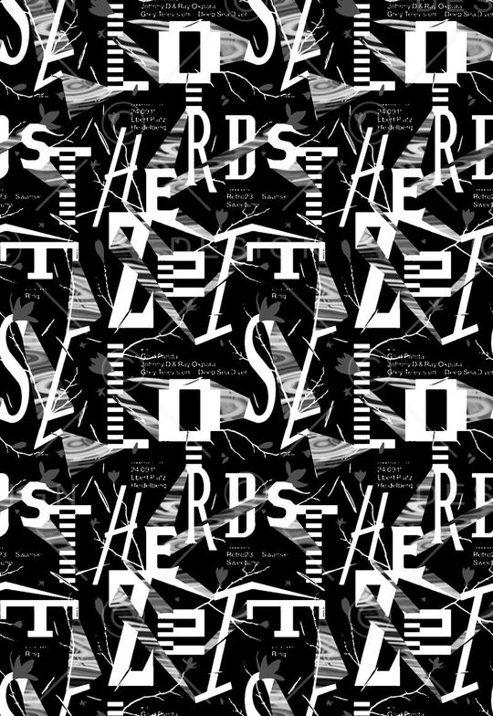 抽象男装图案印花华亿平台图片