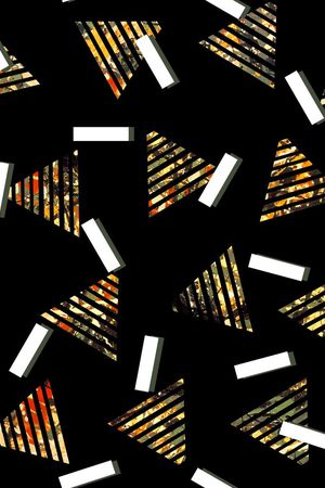 抽象男装图案印花华亿平台图片