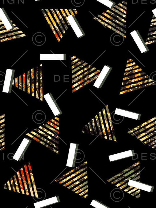 抽象男装图案印花华亿平台图片