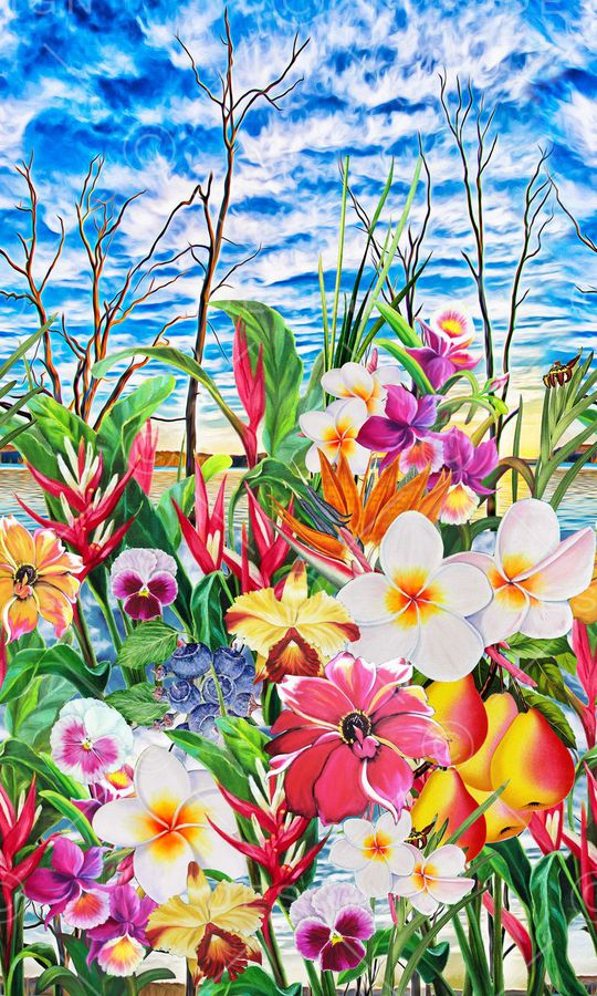 花卉印花华亿平台图片