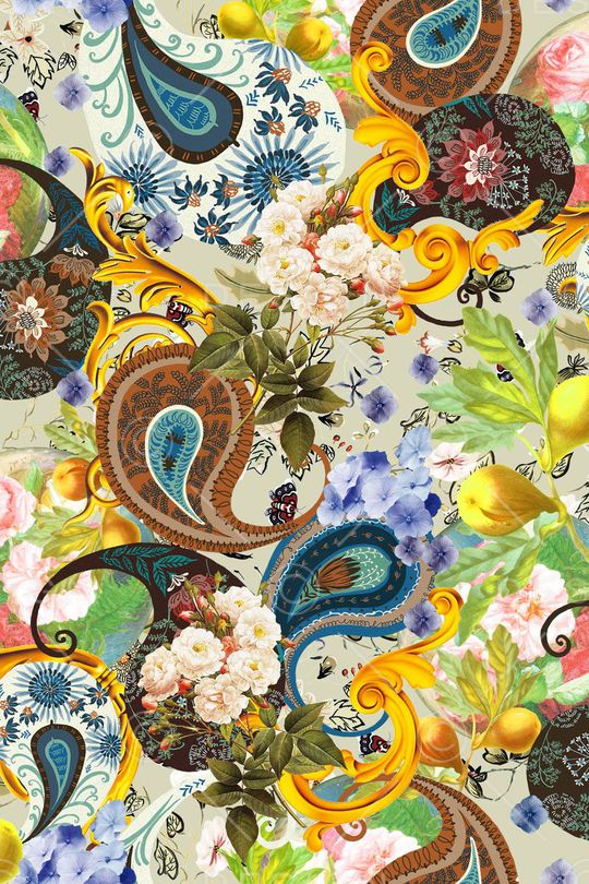 佩兹利印花华亿平台图片