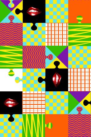 抽象印花华亿平台图片