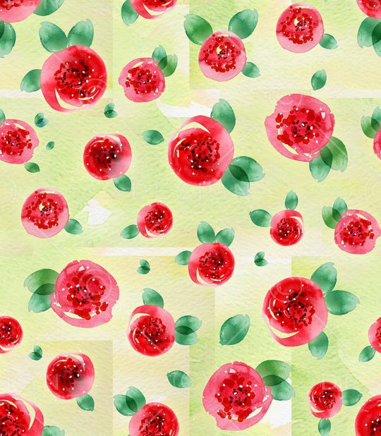 手绘花卉印花华亿平台图片