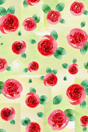 手绘花卉印花华亿平台图片