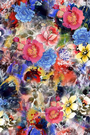 抽象印花华亿平台图片