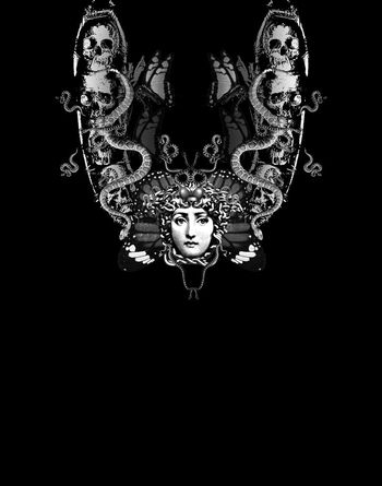 560840-复古骷髅头蛇人物头像定位男装图案