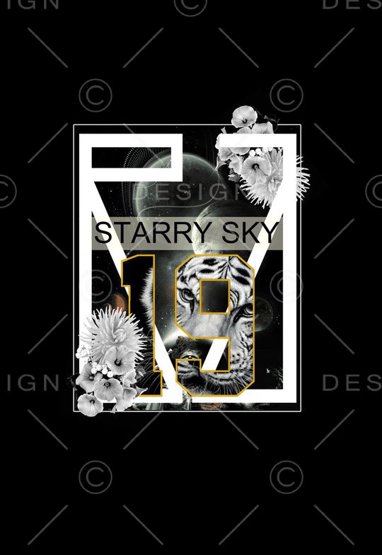 潮流时尚印花华亿平台图片