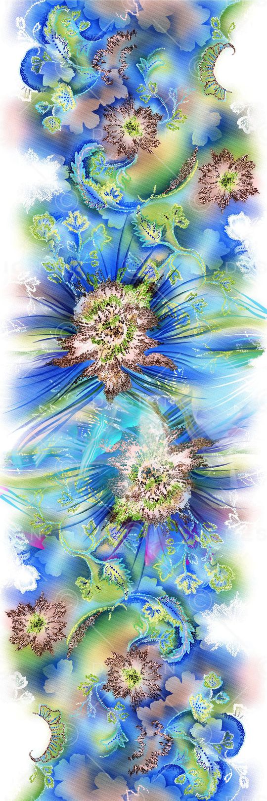 中国风 写意印花华亿平台图片