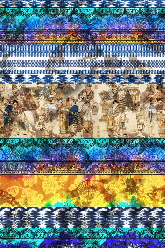 潮流时尚大牌印花华亿平台图片