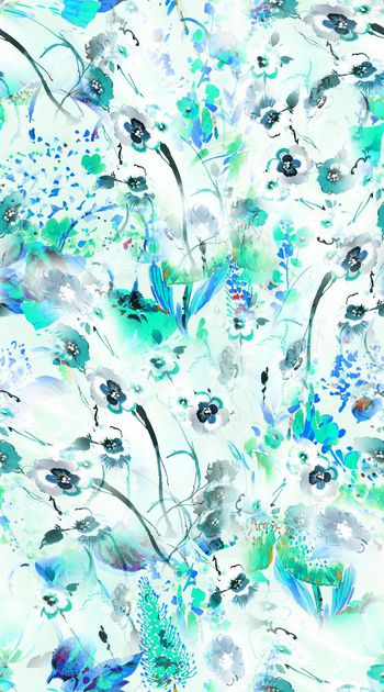 560935-时尚 中国风 水墨 水彩 花卉 渐