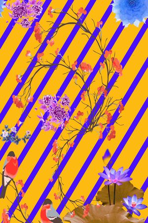 自然写意印花华亿平台图片