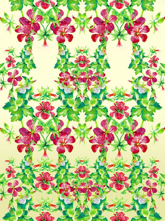 花卉印花华亿平台图片