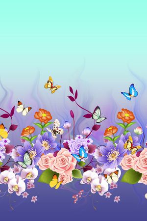 花卉印花华亿平台图片