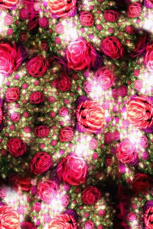 抽象油画模糊效果炫彩花卉印花华亿平台图片