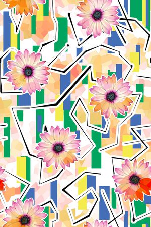 花卉印花华亿平台图片