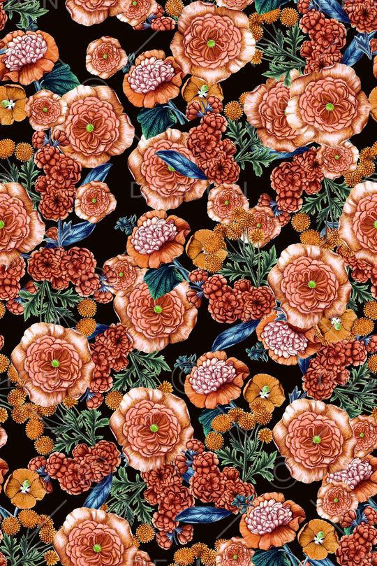 中国手绘风印花华亿平台图片