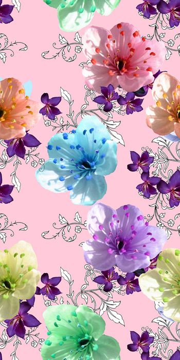 561357-欧美流行时尚手绘几何黑白线条多色桃