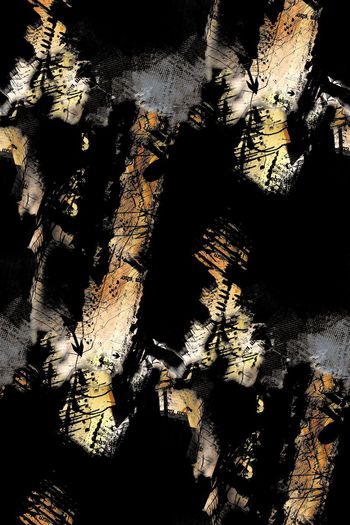 561365-复古 抽象 水墨笔刷纹理 文字组合