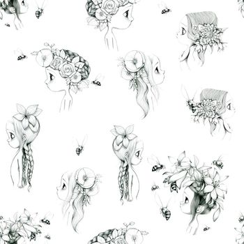 小女孩印花华亿平台图片