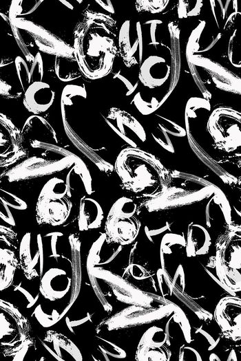 561555-英文字母毛笔书法水墨