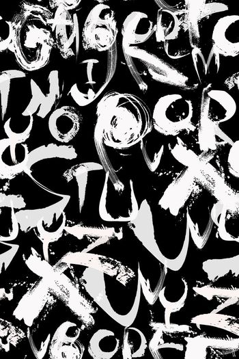 561556-英文字母毛笔书法水墨