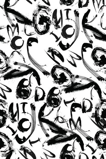 561558-英文字母毛笔书法水墨