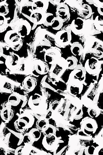 561568-英文字母毛笔书法水墨