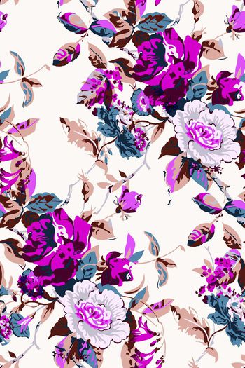 561589-花朵花卉水彩蝴蝶